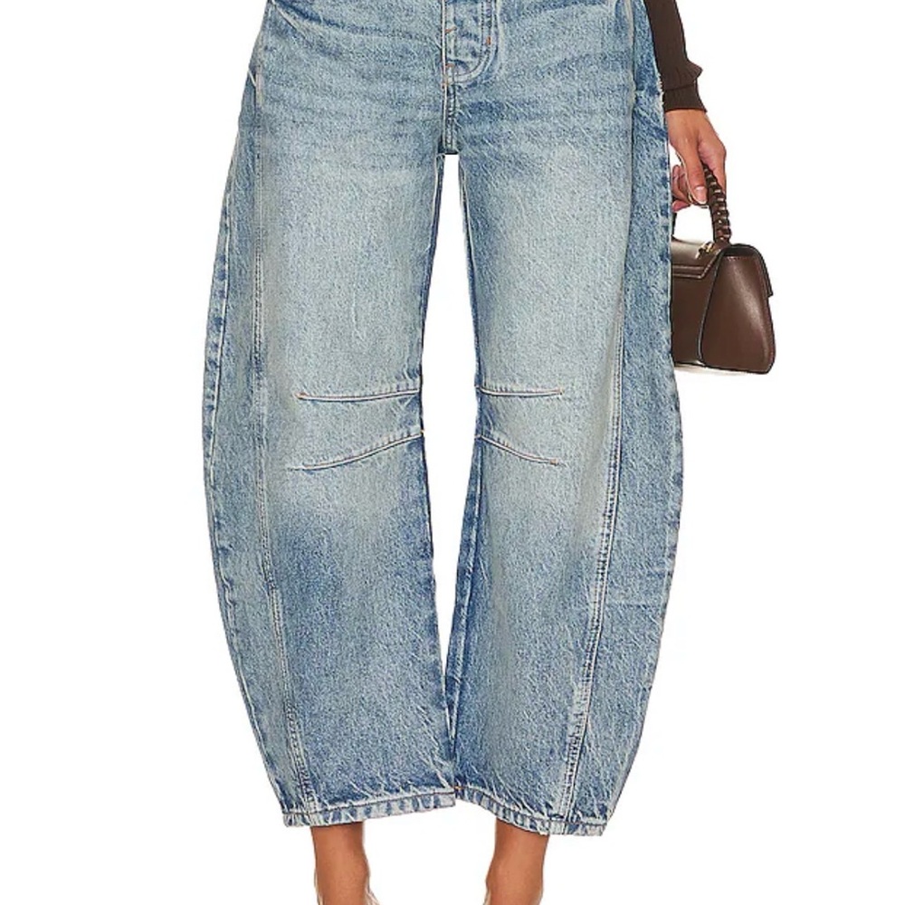We The Free Good Luck Mid-Rise Barrel Jeans 27